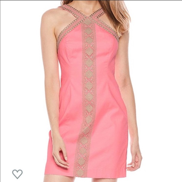 LILLY PULITZER Vena Stretch Shift Dress Size 14 - Picture 1 of 8